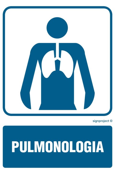 Znak RF016 Pulmonologia, 250x375 mm, PN - Płyta 1 mm Znak RF016 Pulmonologia, 250x375 mm, PN - Płyta 1 mm