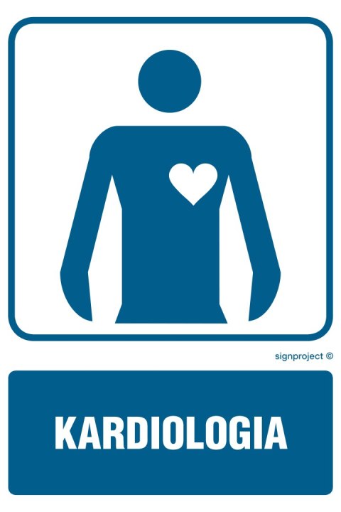 Znak RF018 Kardiologia, 150x225 mm, PN - Płyta 1 mm Znak RF018 Kardiologia, 150x225 mm, PN - Płyta 1 mm