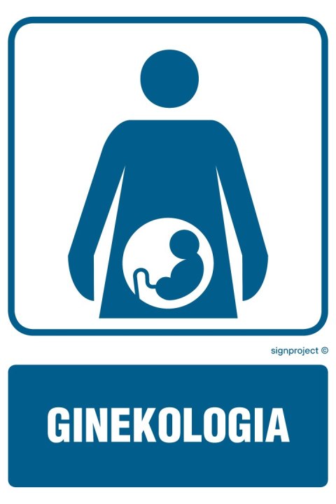Znak RF019 Ginekologia, 250x375 mm, PN - Płyta 1 mm Znak RF019 Ginekologia, 250x375 mm, PN - Płyta 1 mm