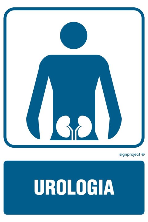 Znak RF020 Urologia, 200x300 mm, FN - Folia samoprzylepna