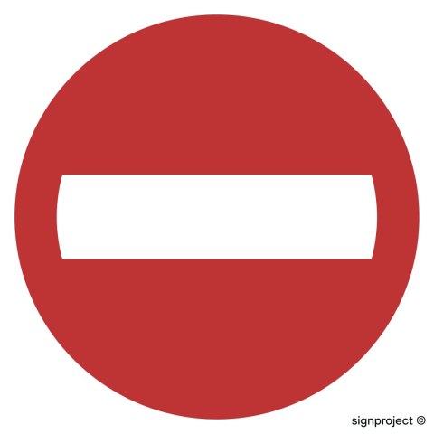 Znak SA001 Zakaz wjazdu, 600x600 mm, PN - Płyta 1 mm Znak SA001 Zakaz wjazdu, 600x600 mm, PN - Płyta 1 mm