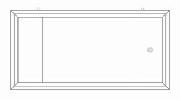 Znak EC001 Ramka szara podwieszana poziomo, 300x100 mm, VS - profil PCV szary