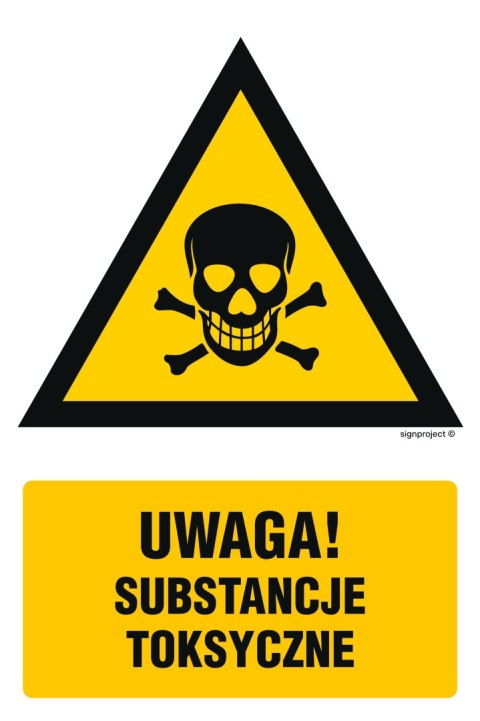 Znak JA009 Ostrzeżenie przed substancjami toksycznymi, 75x100 mm, FN - Folia samoprzylepna Znak JA009 Ostrzeżenie przed substancjami toksycznymi, 75x100 mm, FN - Folia samoprzylepna