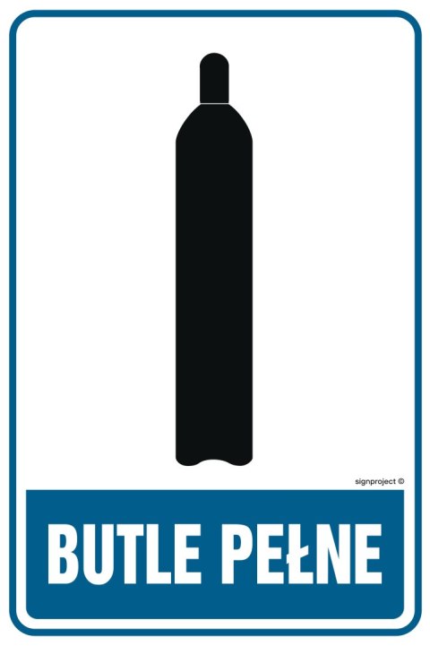 Znak JD005 Butle pełne, 350x525 mm, PN - Płyta 1 mm Znak JD005 Butle pełne, 350x525 mm, PN - Płyta 1 mm