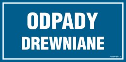 Tablica OA108 Odpady drewniane, 300x150 mm, PN - Płyta 1 mm