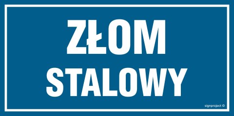Naklejka OA113 Złom stalowy, 600x300 mm, FN - Folia samoprzylepna Naklejka OA113 Złom stalowy, 600x300 mm, FN - Folia samoprzylepna