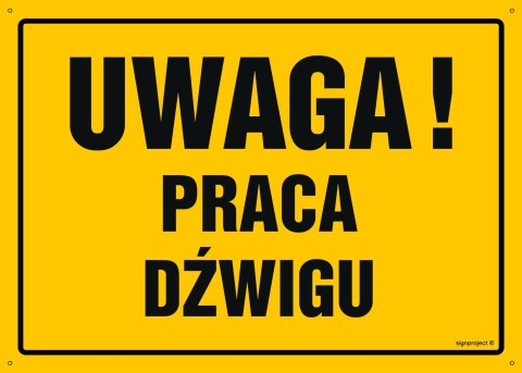 Naklejka OA067 Uwaga! Praca dźwigu, 800x570 mm, FN - Folia samoprzylepna Naklejka OA067 Uwaga! Praca dźwigu, 800x570 mm, FN - Folia samoprzylepna