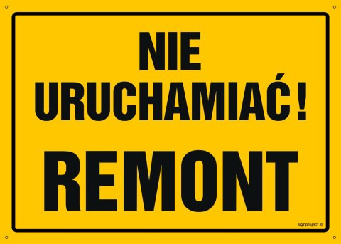 Naklejka OA078 Nie uruchamiać! Remont, 800x570 mm, FN - Folia samoprzylepna Naklejka OA078 Nie uruchamiać! Remont, 800x570 mm, FN - Folia samoprzylepna