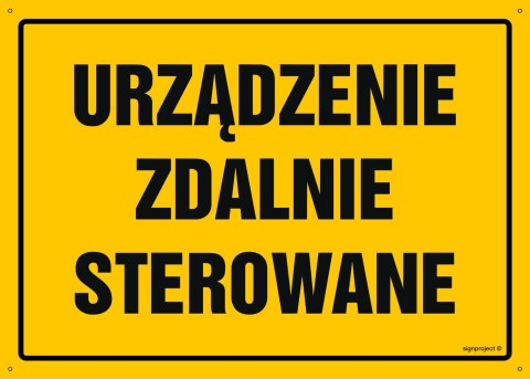 Tablica OA182 Urządzenie zdalnie sterowane, 600x430 mm, BN - Płyta żółta 0,6mm Tablica OA182 Urządzenie zdalnie sterowane, 600x430 mm, BN - Płyta żółta 0,6mm
