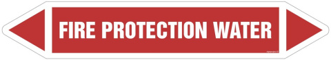 Znak JF158 Fire protection water - arkusz 16 naklejek, 140x25 mm, FN - Folia samoprzylepna Znak JF158 Fire protection water - arkusz 16 naklejek, 140x25 mm, FN - Folia samoprzylepna