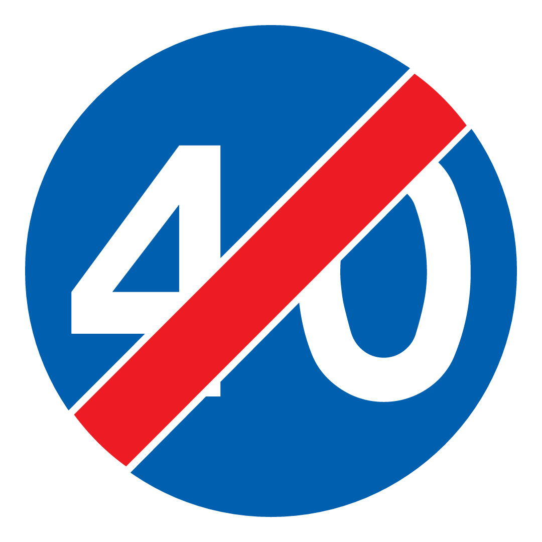 Znak C-15 40 km/h