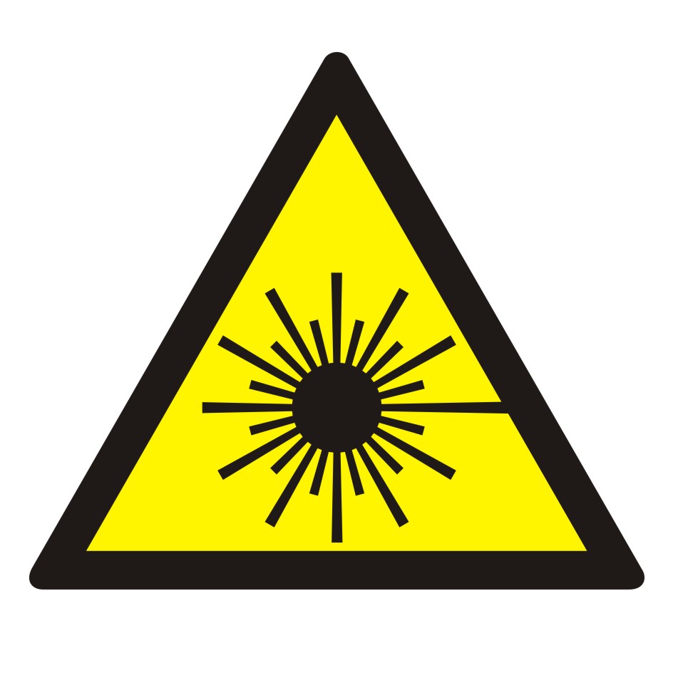 Znaki ostrzegawcze promieniowania laserowego