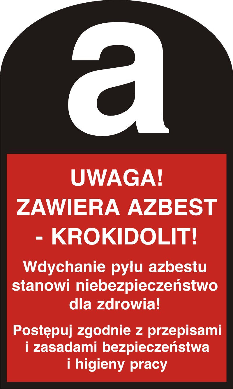 Oznakowanie wyrobów i odpadów zawierających azbest