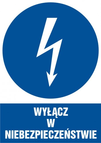 Tablice urządzeń elektrycznych - nakazu pionowe